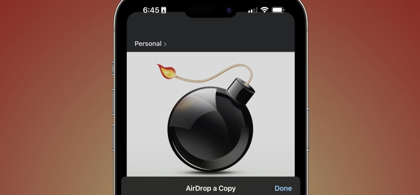 apple airdrop bomb threat