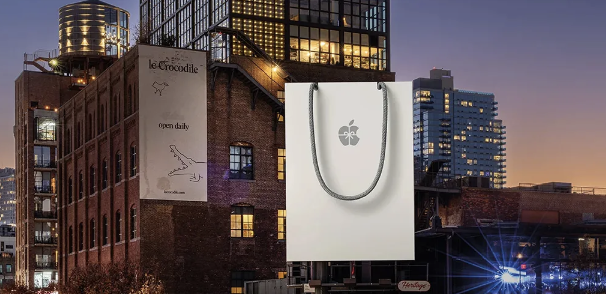 apple bag billboard