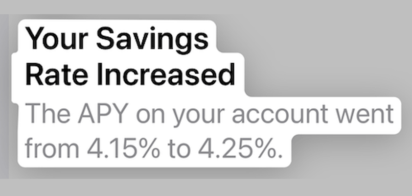 apple savings interest increase