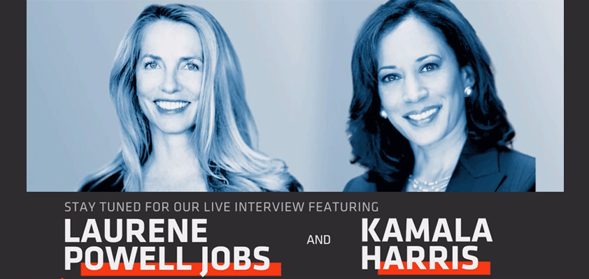 laurene powell jobs kamala harris future forward